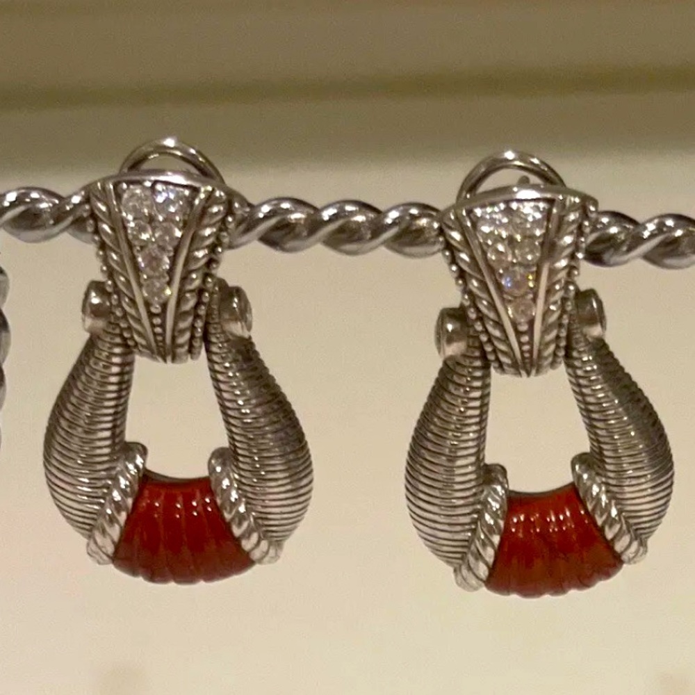 Judith Ripka Jasper Earrings NEW